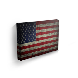American Flag Grunge - Alpha Landscape